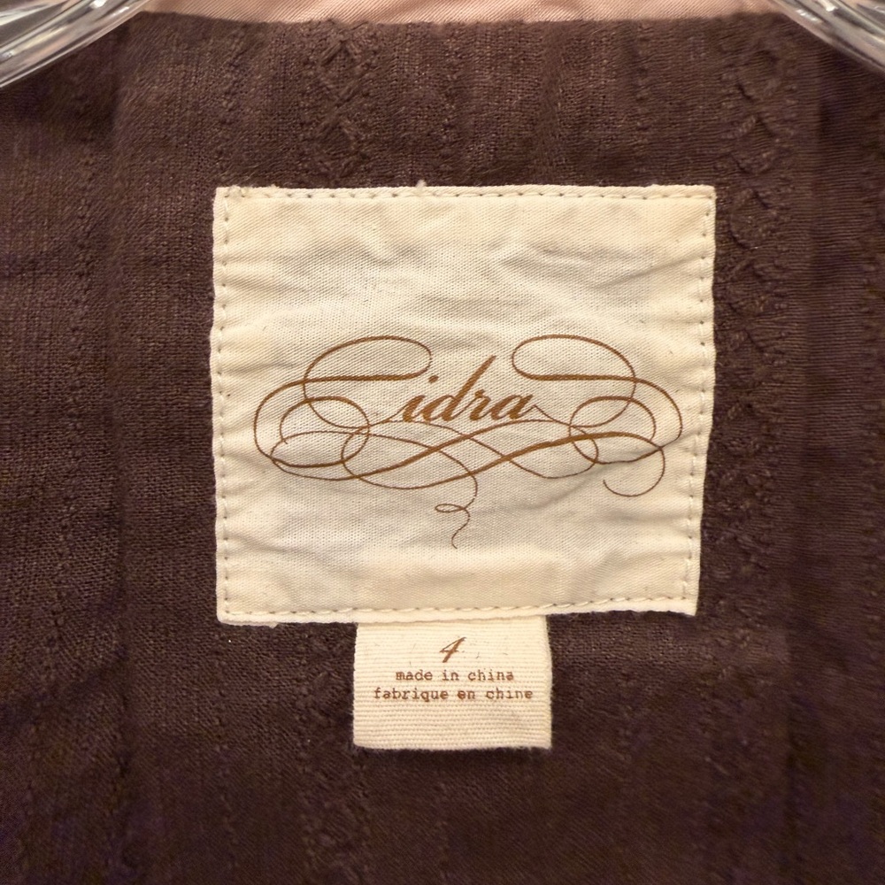Anthropologie Sidra Brown Corduroy Peplum Jacket Blazer Size 4 - Picture 3 of 3